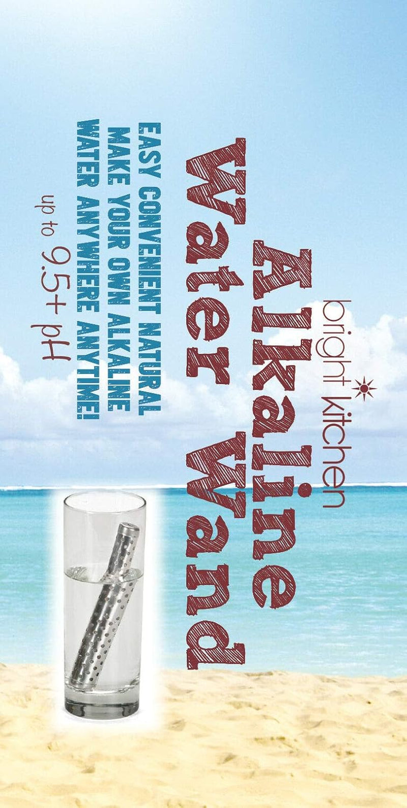 2 Pack Alkaline Water Stick Wand Naturally Raise Ph 9.5 Adds Tourmaline, Maifan, Muyu, Far Infrared Stone Reduces ORP Hydration Reusable Portable Make Your Own Mineral Ion Detox Makes 100 Gallons
