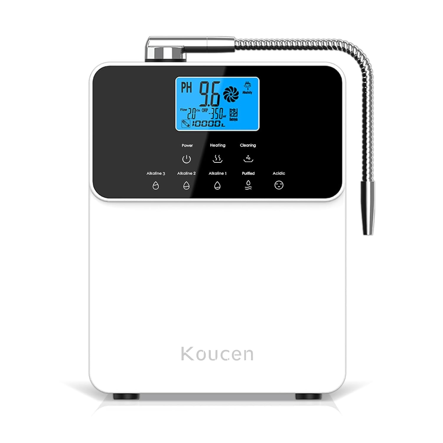 Alkaline Water Ionizer Machine for Home, 11 Titanium Plates Alkaline Water Machine, Ph4-10.5 Acid Water Purifier, Water Filter up to -600Mv ORP | 10000 Liters per Filter, White